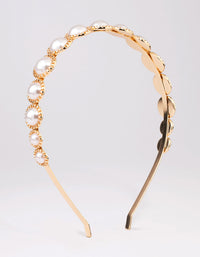 Gold Dome Pearl Headband - link has visual effect only