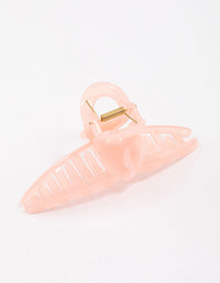 Pink Acrylic Large Heart Hoop Hair Claw Clip - link has visual effect only