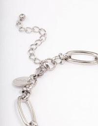 Waterproof Stainless Steel Oval Link Bracelet - link has visual effect only