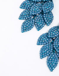 Blue Diamante Multi Leaf Drop Earrings - link has visual effect only