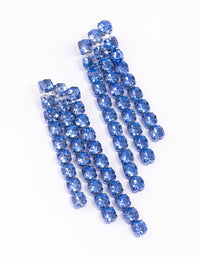 Blue Layered Cup Chain Drop Earrings - link has visual effect only