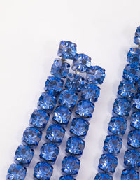 Blue Layered Cup Chain Drop Earrings - link has visual effect only