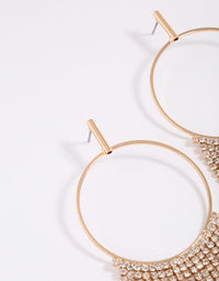 Gold Diamante Drop Cup Chain Earrings - link has visual effect only