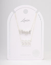 Silver Plated Angel Number '222' Necklace Pack - link has visual effect only