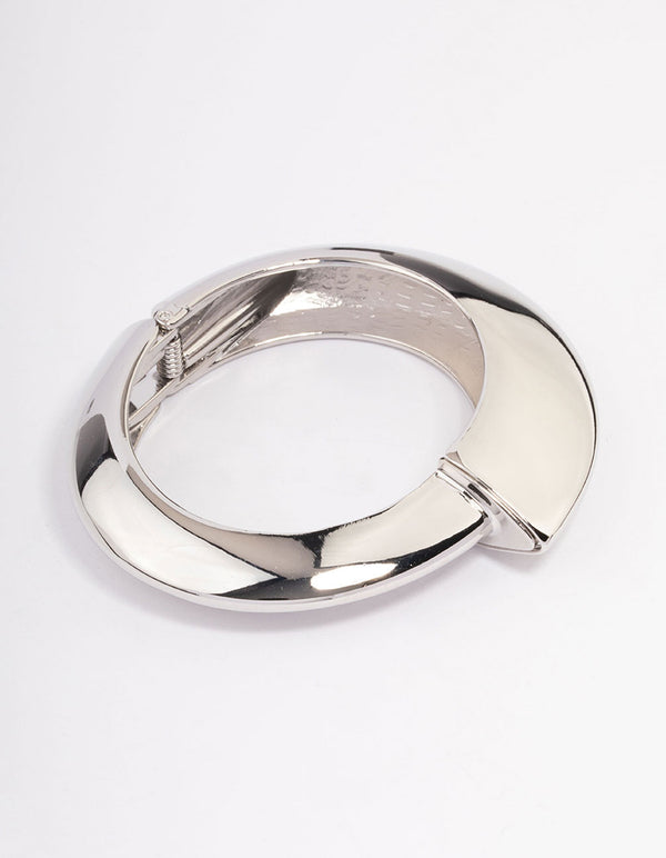 Rhodium Statement Wrist Cuff