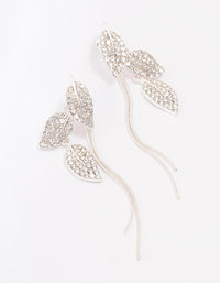 Silver Leafy Trail Drop Earrings - link has visual effect only