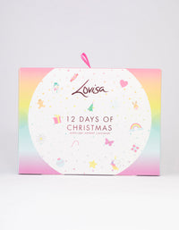 Kids Bright Christmas Charm Bracelet 12 Days of Christmas Advent Calendar - link has visual effect only