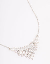 Rhodium Cubic Zirconia Short Necklace - link has visual effect only