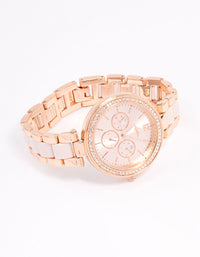 Rose Gold Two-Toned Oyster Watch - link has visual effect only