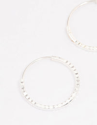 Sterling Silver Diamante Hoop Earrings - link has visual effect only