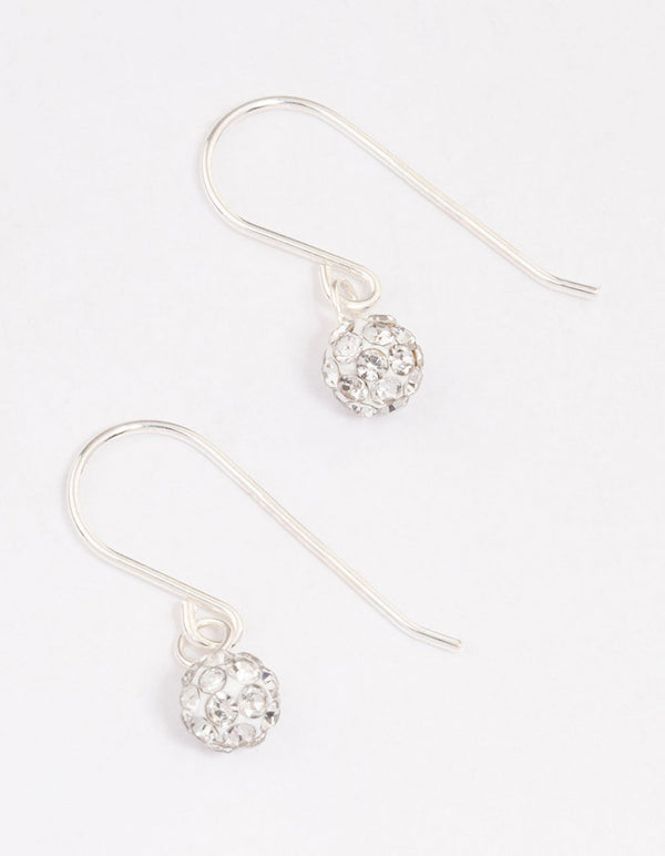 Sterling Silver Fire Ball Drop Earrings