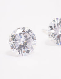 Sterling Silver Cubic Zirconia Triple Stud Earrings - link has visual effect only