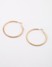 Gold Bling Hoop Earrings - link has visual effect only