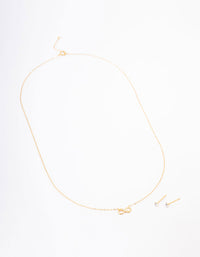 Gold Plated Sterling Silver Infinity Jewellery Set - link has visual effect only