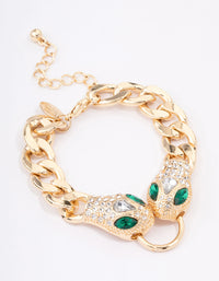 Gold Snake Multi Diamante Bracelet - link has visual effect only