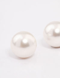 Sterling Silver Pearl Stud Earrings 10mm - link has visual effect only