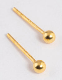 Gold Plated Sterling Silver Ball Stud Earrings 3mm - link has visual effect only