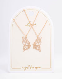 Gold Mum & Daughter Butterfly Necklace Pack - link has visual effect only