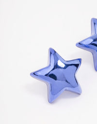 Blue Large Star Stud Earrings - link has visual effect only