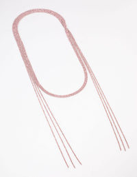 Pink Triple Row Cupchain Scarf Necklace - link has visual effect only