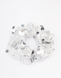 Fabric Mixed Size Sequin Hair Scrunchie - link has visual effect only