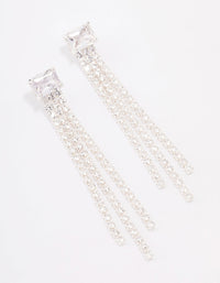 Silver Plated Brass  Dazzle Drop Earrings - link has visual effect only