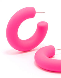 Pink Small Hoop Earrings - link has visual effect only