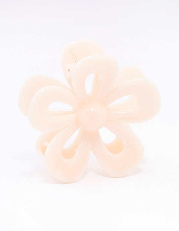 Ivory Flower Hair Claw Clip