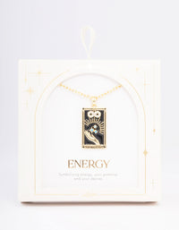 Gold Plated The Magician Tarot Card Pendant Necklace - link has visual effect only