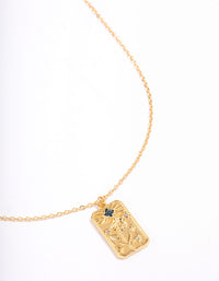 Gold Plated March Birth Month Flower Pendant Necklace - link has visual effect only