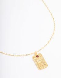 Gold Plated July Birth Month Flower Pendant Necklace - link has visual effect only