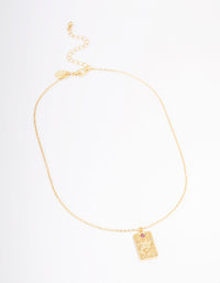 Gold Plated October Birth Month Flower Pendant Necklace - link has visual effect only