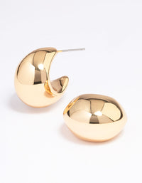 Gold Plated Bold Hoop Earrings - link has visual effect only