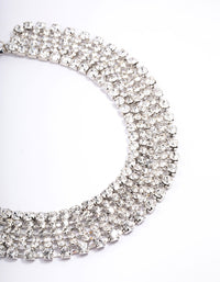 Rhodium Cup Chain Statement Necklace - link has visual effect only