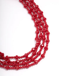 Red Beaded Short Necklace - link has visual effect only