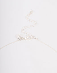 Rhodium Molten Ball Long Necklace - link has visual effect only