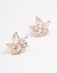 Gold Lotus Stud Earrings - link has visual effect only