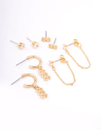 Gold Plated 999 Angel Number Earring Pack - link has visual effect only