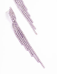 Lilac Layered Strand Twisted Drop Earrings - link has visual effect only