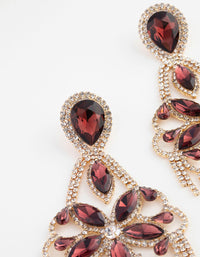 Gold Statement Glam Drop Earrings - link has visual effect only