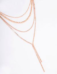 Rose Gold Cup Chain Layered Choker Necklace - link has visual effect only