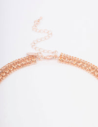 Rose Gold Cup Chain Layered Choker Necklace - link has visual effect only