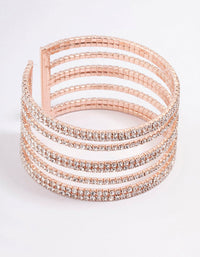 Rose Gold Layered Cupchain Wrist Cuff - link has visual effect only