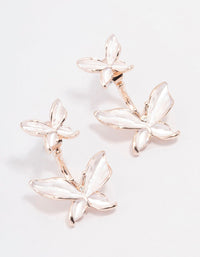 Rose Gold Butterfly Jacket Earrings - link has visual effect only