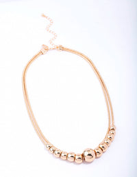 Gold Graduating Ball Layered Necklace - link has visual effect only