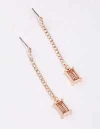 Rose Gold Cupchain Radiant Drop Earrings - link has visual effect only