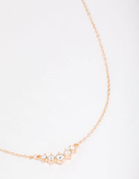 Gold Graduating Diamante Chain Necklace - link has visual effect only