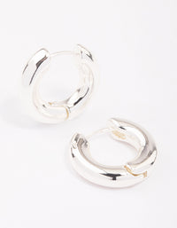 Gold Small Plain Clicker Hoop Earrings - link has visual effect only