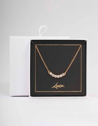 Gold Linear Bezel Diamante Necklace - link has visual effect only