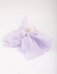 Lilac Mixed Bow Hair Claw Clips - link has visual effect only